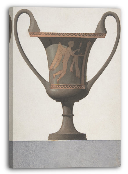 Leinwandbild Anonym, Französisch, 18. Jahrhundert - Griechische Vase mit Eros