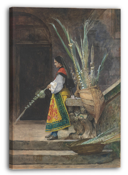 Leinwandbild Jean-Georges Vibert - Palmsonntag in Spanien