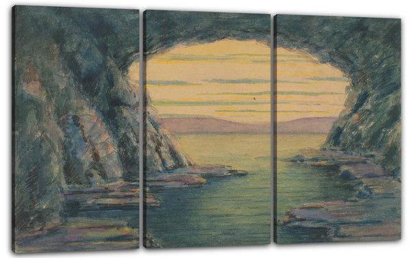 Leinwandbild Herbert E. Crowley - Eine Küstenhöhle