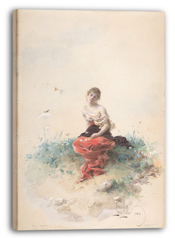 Leinwandbild Alexandre-Louis Léoir - Weibliche Figur