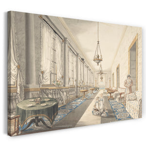Leinwandbild Charles de Brocktorff - Interieur, Leningrad?