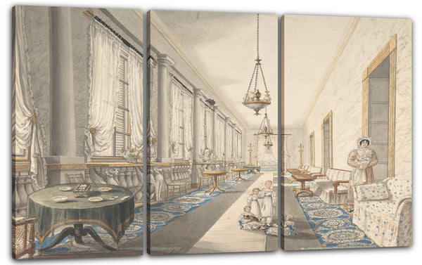 Leinwandbild Charles de Brocktorff - Interieur, Leningrad?