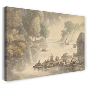 Leinwandbild Thomas Rowlandson - Das Gasthaus am Ford