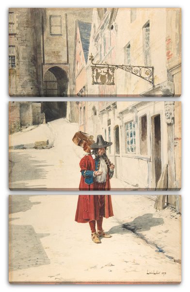 Leinwandbild Alexandre-Louis Léoir - Wandernder Minnesänger; Altes Nürnberg