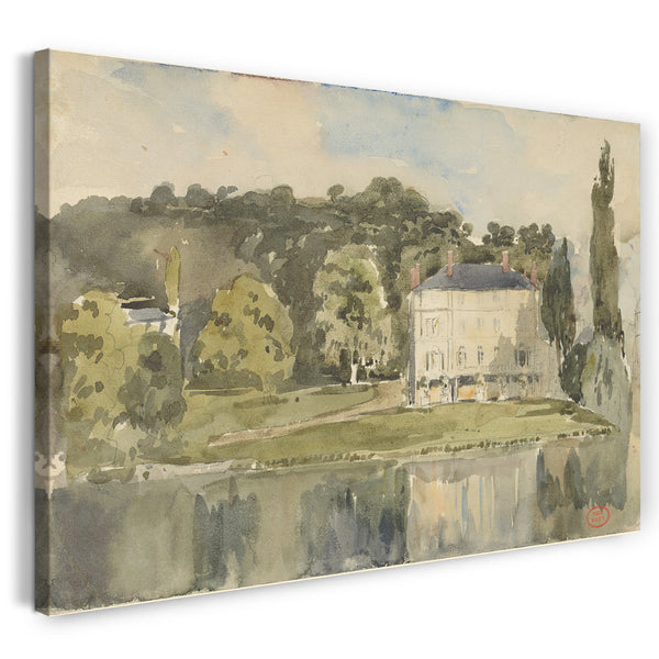 Leinwandbild Paul Huet - Blick auf das Schloss von Folembray