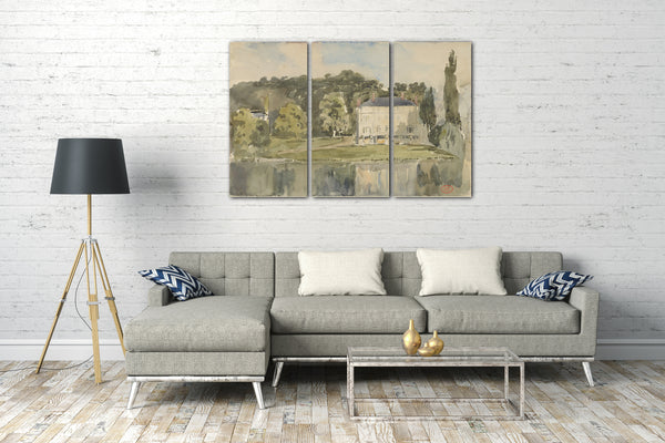 Leinwandbild Paul Huet - Blick auf das Schloss von Folembray