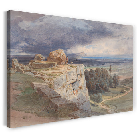 Leinwandbild Carl Friedrich Heinrich Werner - Ansicht von Norba von Norden, in Richtung San Felice Circeo