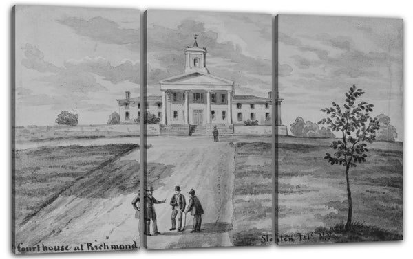 Leinwandbild August Köllner - Gerichtsgebäude in Richmond, Staten Island, New York