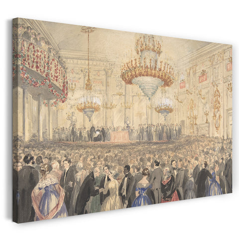 Leinwandbild William Henry Fisk - Abolition Meeting in Willis Rooms zu Ehren von Harriet Beecher Stowe gehalten