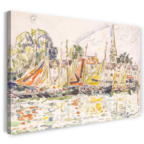 Leinwandbild Paul Signac - Le Pouliguen: Fischerboote