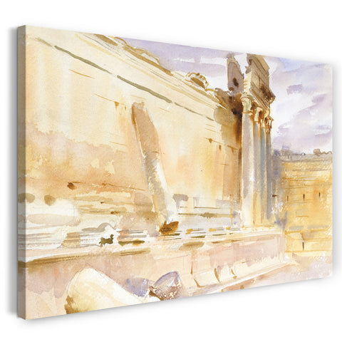 Leinwandbild John Singer Sargent - Tempel des Bacchus, Baalbek