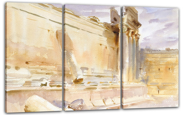 Leinwandbild John Singer Sargent - Tempel des Bacchus, Baalbek