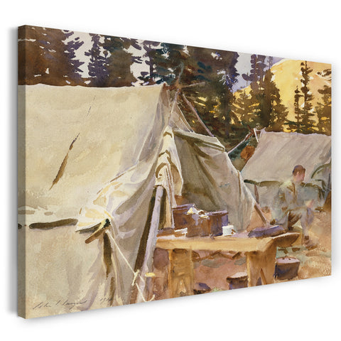 Leinwandbild John Singer Sargent - Camp am Lake O'Hara