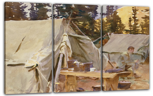 Leinwandbild John Singer Sargent - Camp am Lake O'Hara