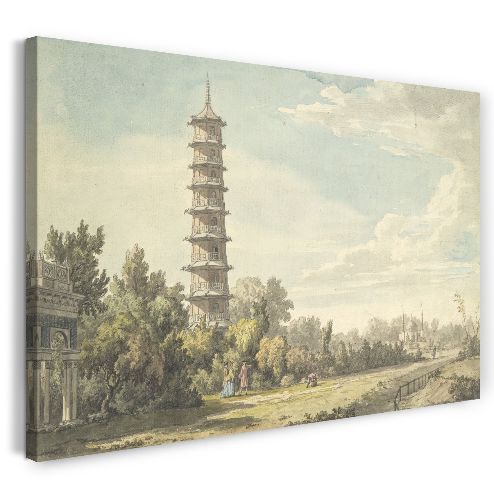 Leinwandbild William Marlow - Blick auf die Wildnis von Kew