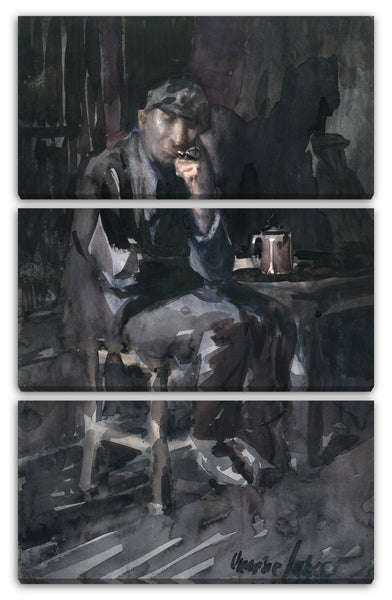 Leinwandbild George Luks (Amerikaner, Williamsport, Pennsylvania 1866-1933 New York) - David Parrish: Innenansicht einer Taverne