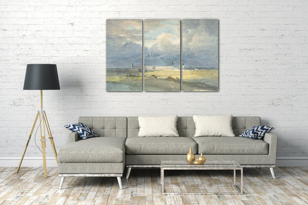 Leinwandbild Franz von Hauslab der Jüngere - Landschaft mit einem großen Gebäude