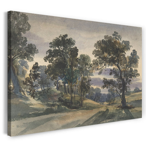 Leinwandbild William Leighton Leitch - Ein Parkland-Blick in der Dämmerung