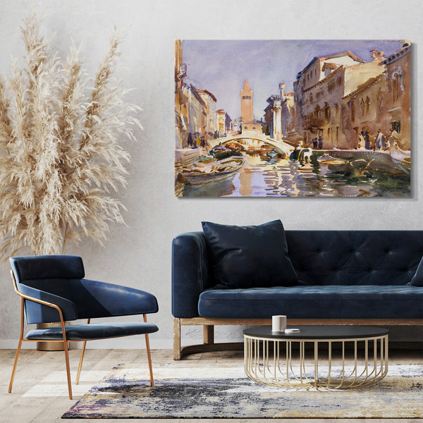 Leinwandbild John Singer Sargent - Venetianischer Kanal