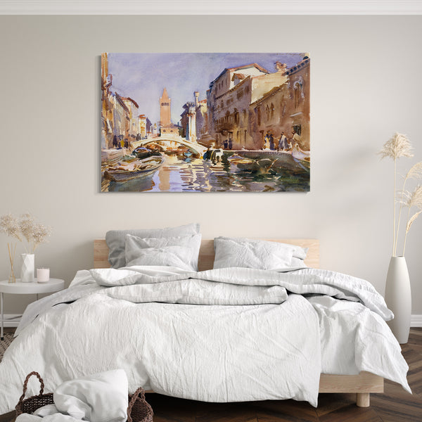 Leinwandbild John Singer Sargent - Venetianischer Kanal