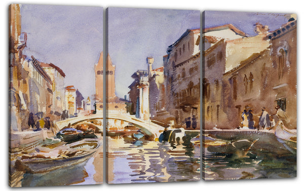 Leinwandbild John Singer Sargent - Venetianischer Kanal