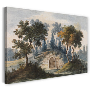 Leinwandbild Pavel Petrowitsch Svinin - General Washingtons Grab in Mount Vernon (Kopie nach Stich im Port Folio Magazine, 1810)