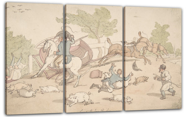 Leinwandbild Thomas Rowlandson - Zur Ivy Bridge gehen