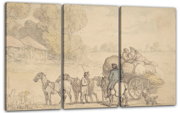 Leinwandbild Thomas Rowlandson - Migranten