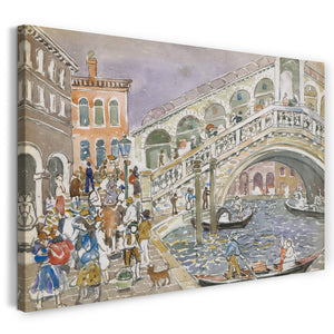 Leinwandbild Maurice Brazil Prendergast - Rialtobrücke (überdachte Brücke, Venedig)