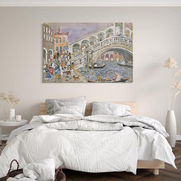 Leinwandbild Maurice Brazil Prendergast - Rialtobrücke (überdachte Brücke, Venedig)