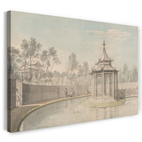 Leinwandbild Thomas Sandby - Blick auf die Menagerie in Kew