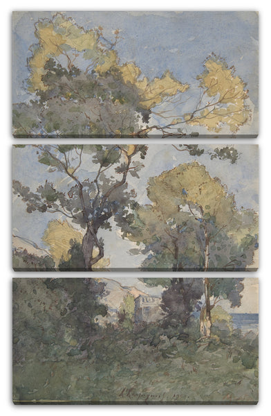 Leinwandbild Henri-Joseph Harpignies - Landschaft