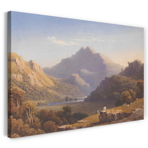 Leinwandbild George Fenchel Robson - Snowdon von Llyn Nantlle, Nordwales