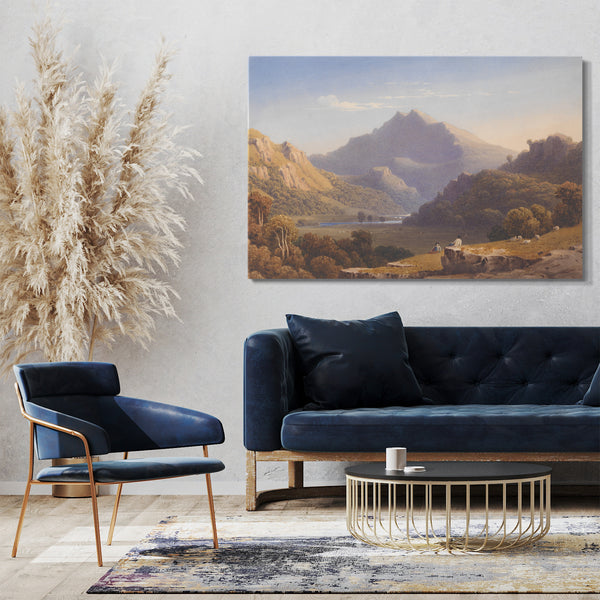 Leinwandbild George Fenchel Robson - Snowdon von Llyn Nantlle, Nordwales