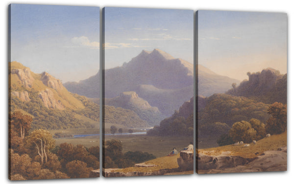 Leinwandbild George Fenchel Robson - Snowdon von Llyn Nantlle, Nordwales