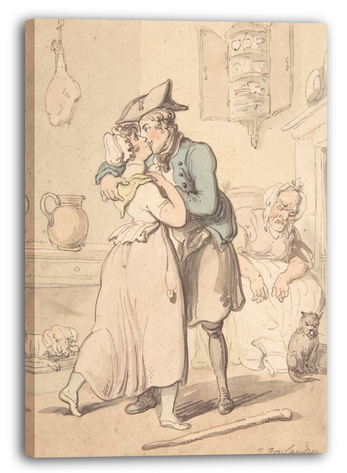 Leinwandbild Thomas Rowlandson - Die Rückkehr des Seemanns vom aktiven Dienst