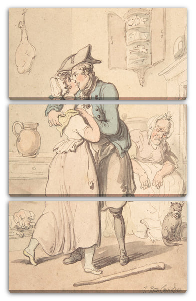 Leinwandbild Thomas Rowlandson - Die Rückkehr des Seemanns vom aktiven Dienst