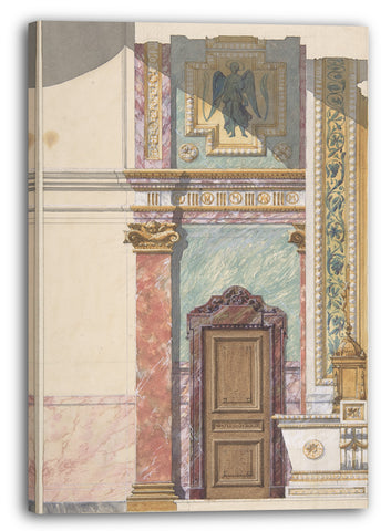 Leinwandbild Jules-Edmond-Charles Lachaise - Seitenansicht des Designs für ein Altar