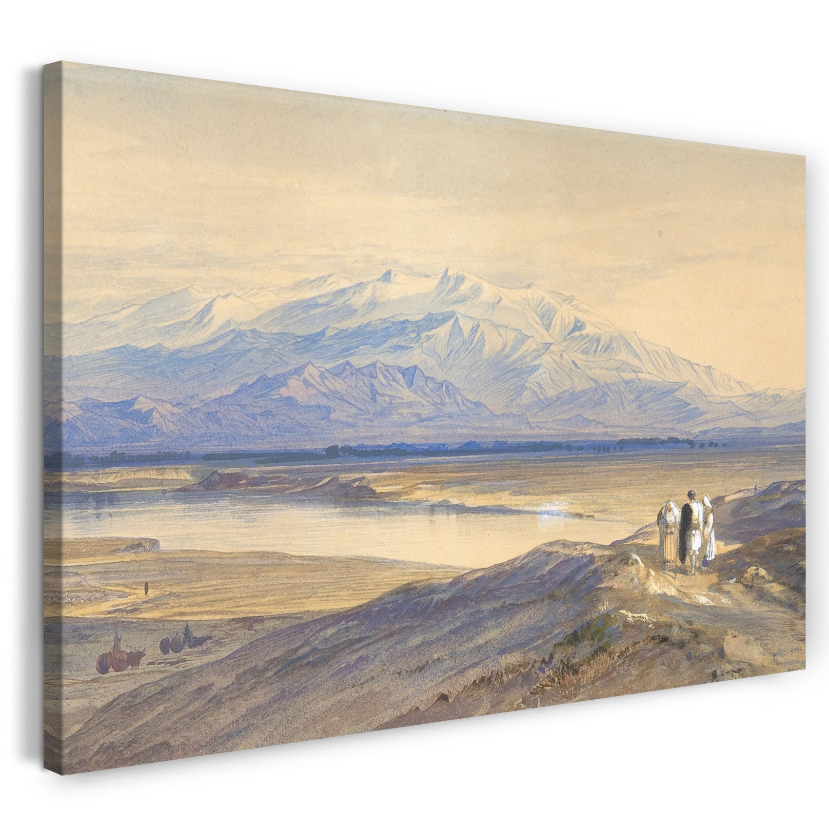 Leinwandbild Edward Lear - Der Olymp von Larissa, Thessalien, Griechenland