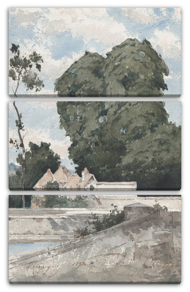 Leinwandbild Henri-Joseph Harpignies - Blick von den Wällen in Chartres