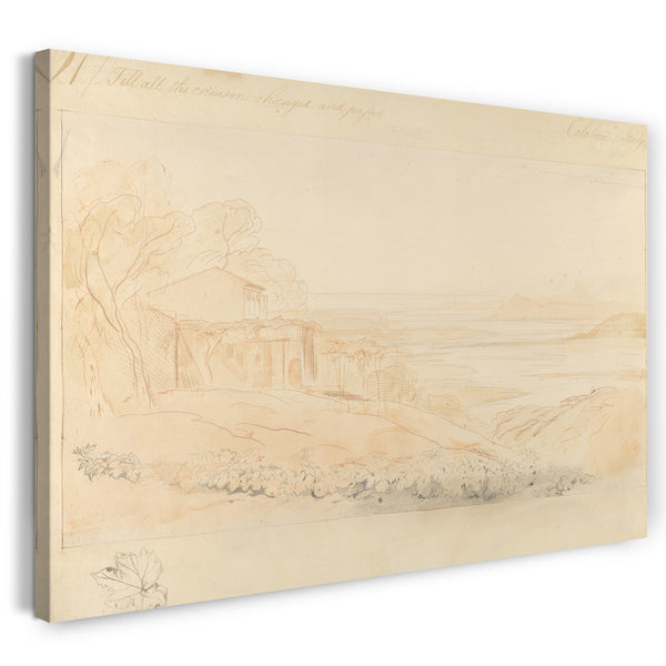Leinwandbild Edward Lear - Pantedatelo, Kalabrien, Italien