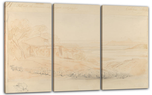 Leinwandbild Edward Lear - Pantedatelo, Kalabrien, Italien