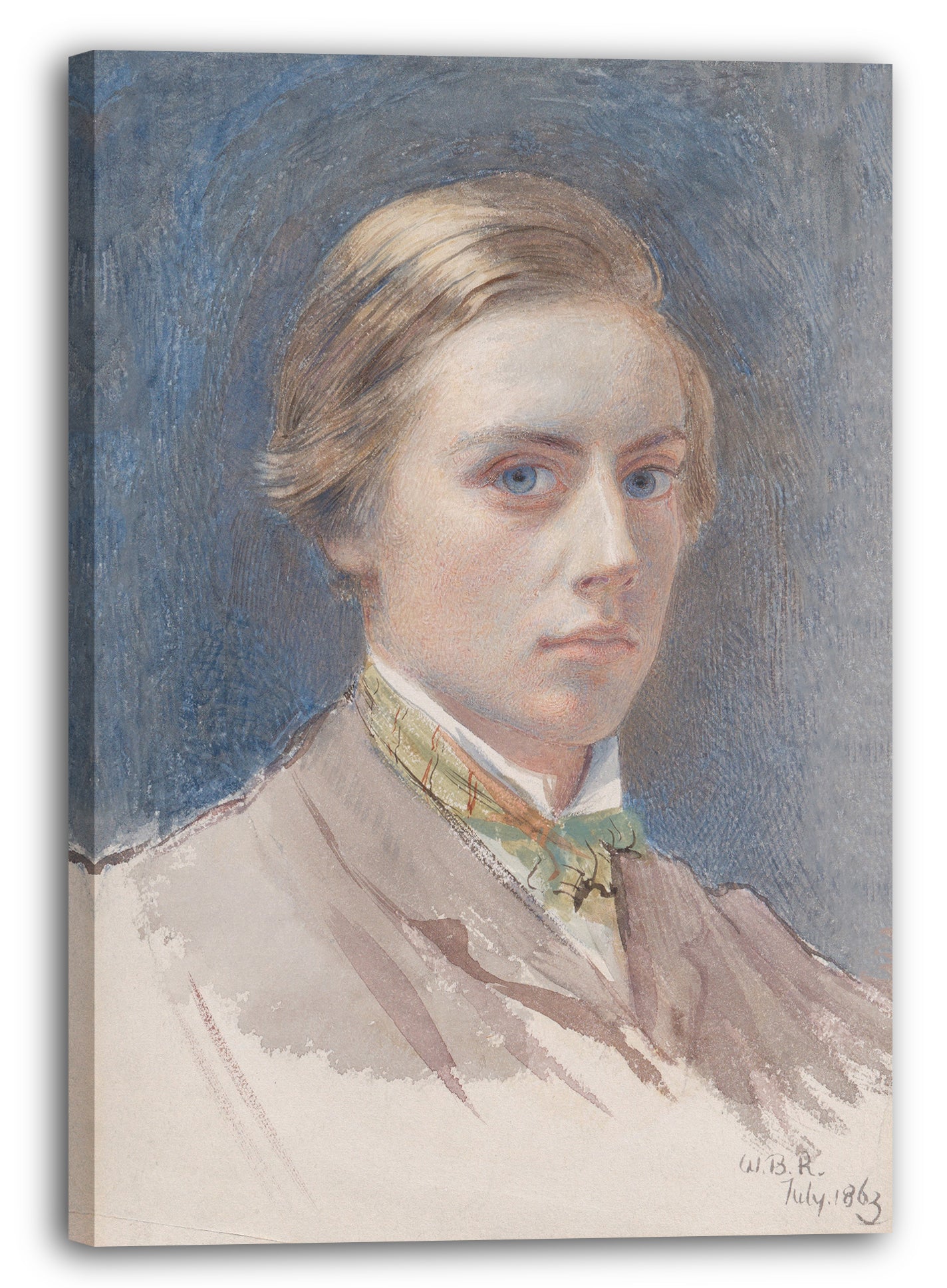 Leinwandbild Sir William Blake Richmond - Selbstbildnis, 21 Jahre alt