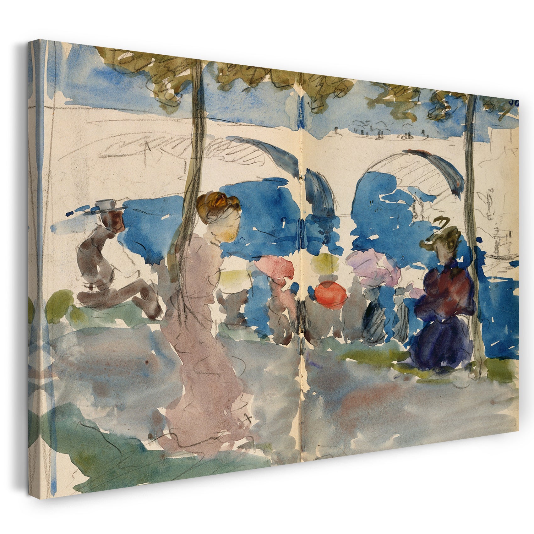 Leinwandbild Maurice Brazil Prendergast - Paris Skizzenbuch