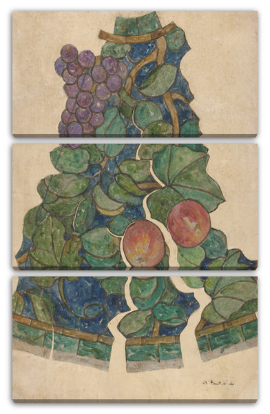 Leinwandbild Louis Komfort Tiffany - Working drawing for "Fruit" shade