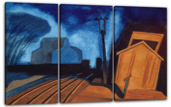 Leinwandbild Oscar Bluemner - Fahnenstation, Elizabeth, New Jersey