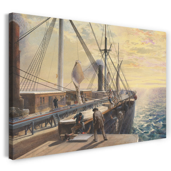Leinwandbild Robert Charles Dudley - View, Looking Aft, from the Port Paddle Box of the Great Eastern, Showing the Trough for the Cable, etc.