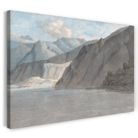 Leinwandbild Francis Towne - Blick auf den Comer See mit Monte Leoni