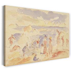 Leinwandbild Auguste Renoir - Strand-Szene