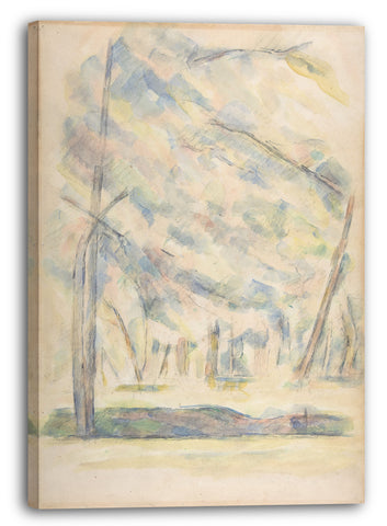 Leinwandbild Paul Cézanne - Landschaft (recto); Skizze der Felsen (?) (Rückseite)